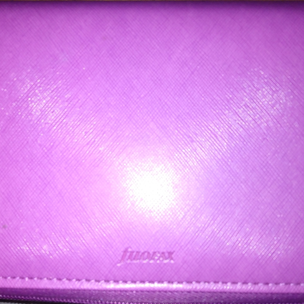 Raspberry Filofax Saffiano Wallet